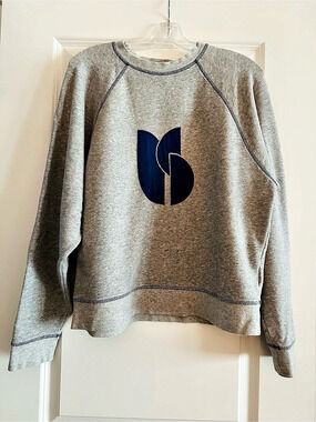 ba&sh Benjamin Sweatshirt Graphic Gray & Blue Small